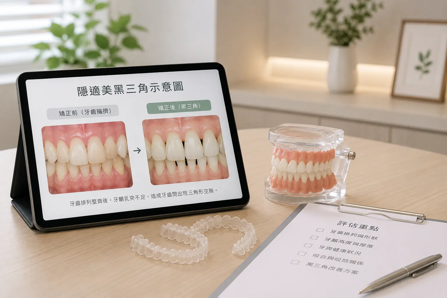 Read more about the article 隱適美後出現黑三角怎麼辦？牙縫與牙齦條件評估